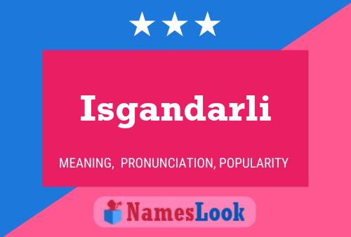 ملصق اسم Isgandarli