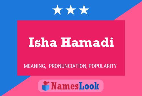 ملصق اسم Isha Hamadi