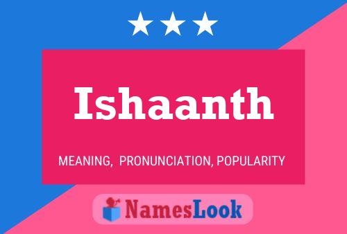 ملصق اسم Ishaanth