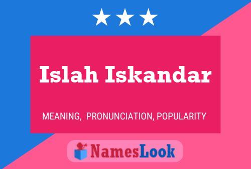 ملصق اسم Islah Iskandar