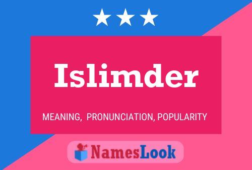 ملصق اسم Islimder