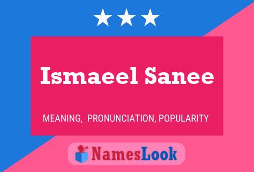 ملصق اسم Ismaeel Sanee