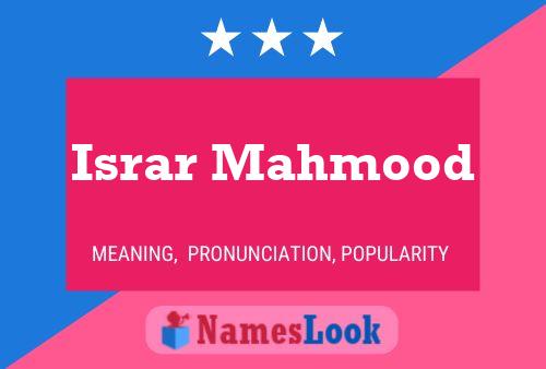 ملصق اسم Israr Mahmood