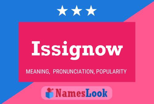 ملصق اسم Issignow