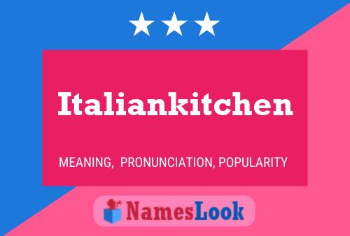 ملصق اسم Italiankitchen