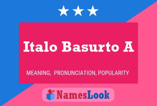 ملصق اسم Italo Basurto A