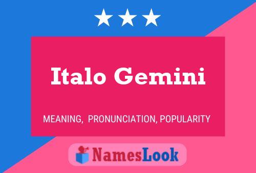 ملصق اسم Italo Gemini