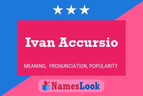 ملصق اسم Ivan Accursio