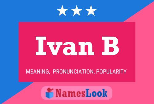 ملصق اسم Ivan B