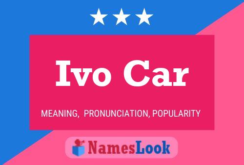 ملصق اسم Ivo Car