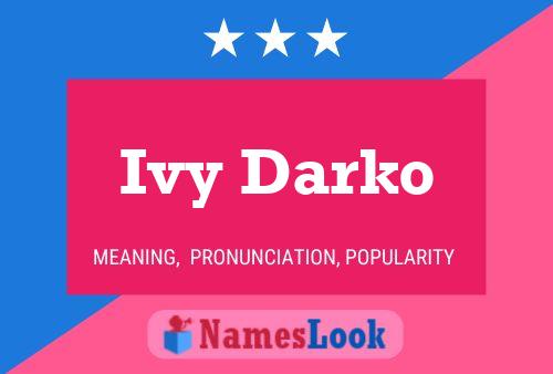 ملصق اسم Ivy Darko