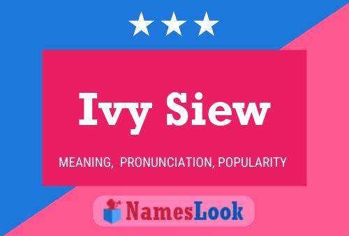 ملصق اسم Ivy Siew