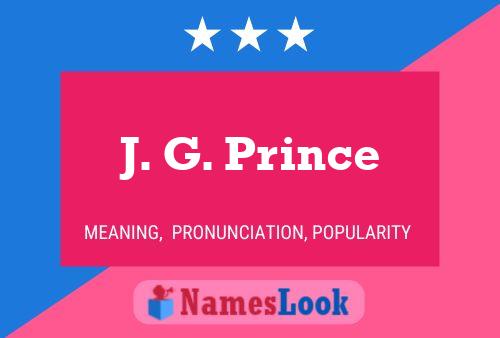 ملصق اسم J. G. Prince