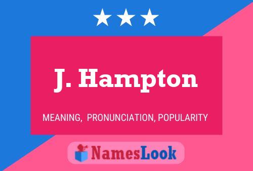 ملصق اسم J. Hampton