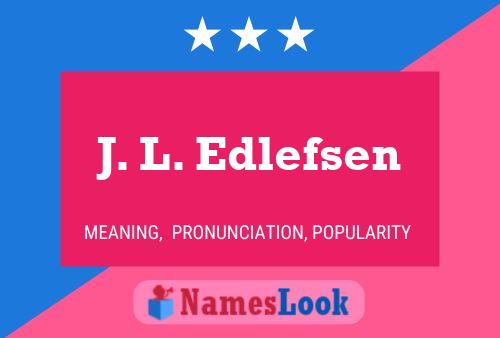 ملصق اسم J. L. Edlefsen