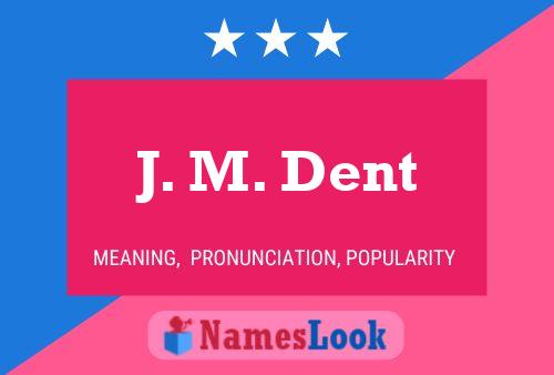 ملصق اسم J. M. Dent