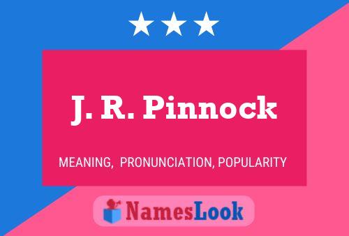 ملصق اسم J. R. Pinnock