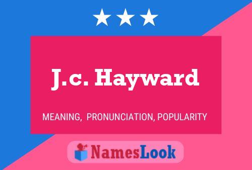 ملصق اسم J.c. Hayward