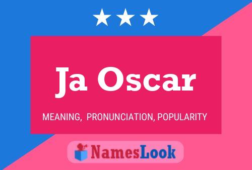 ملصق اسم Ja Oscar