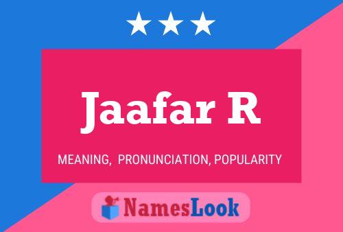 ملصق اسم Jaafar R