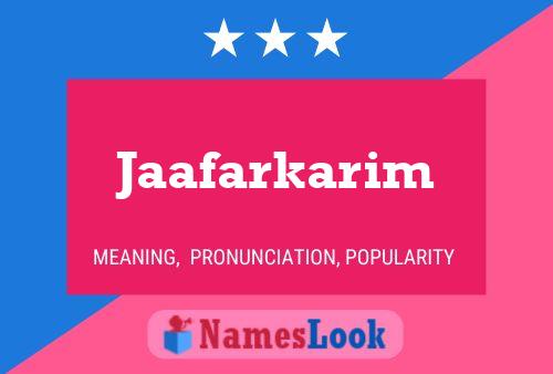 ملصق اسم Jaafarkarim