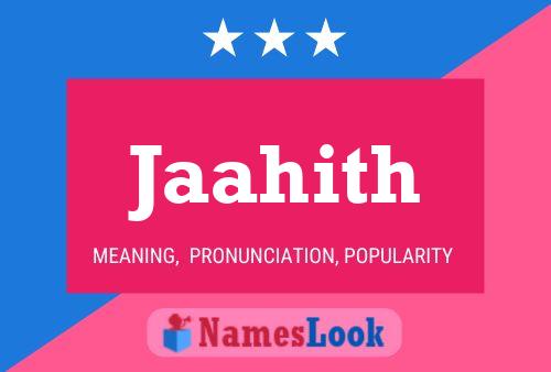 ملصق اسم Jaahith