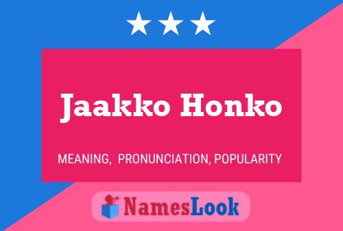 ملصق اسم Jaakko Honko