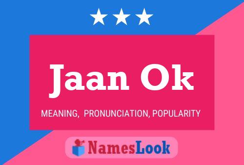 ملصق اسم Jaan Ok