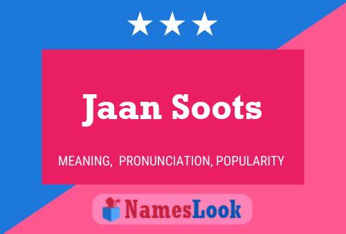 ملصق اسم Jaan Soots