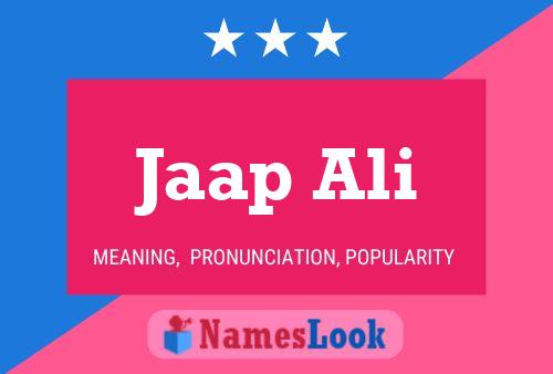 ملصق اسم Jaap Ali