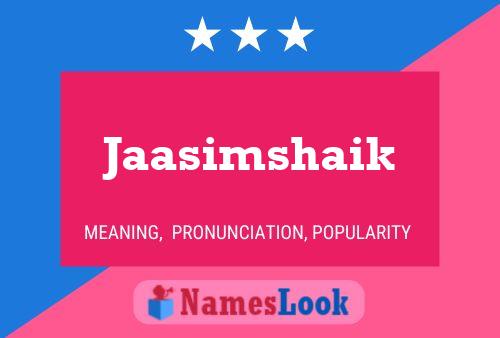 ملصق اسم Jaasimshaik