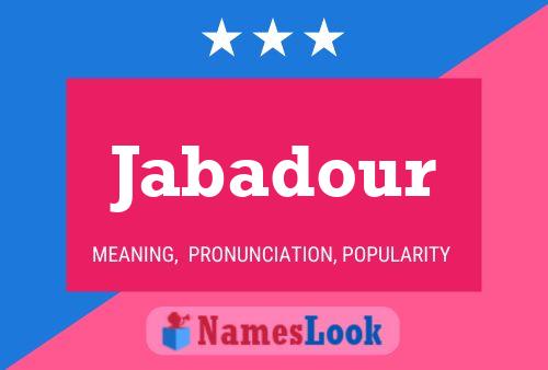 ملصق اسم Jabadour