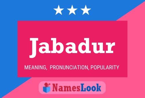 ملصق اسم Jabadur