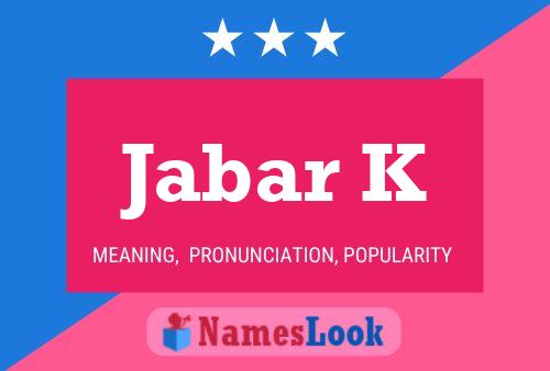 ملصق اسم Jabar K