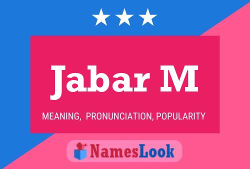 ملصق اسم Jabar M