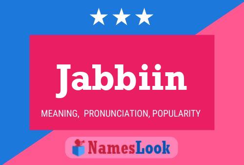 ملصق اسم Jabbiin