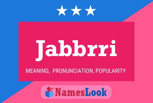 ملصق اسم Jabbrri