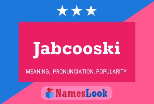 ملصق اسم Jabcooski