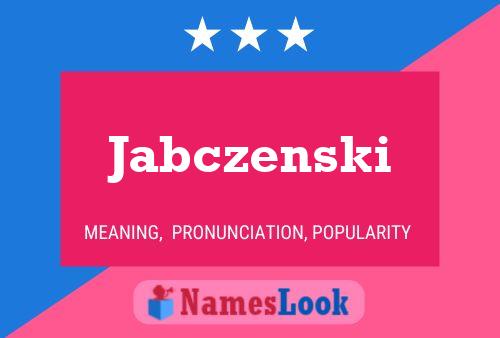 ملصق اسم Jabczenski