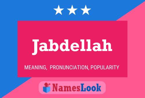 ملصق اسم Jabdellah