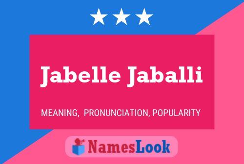 ملصق اسم Jabelle Jaballi