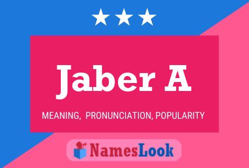 ملصق اسم Jaber A