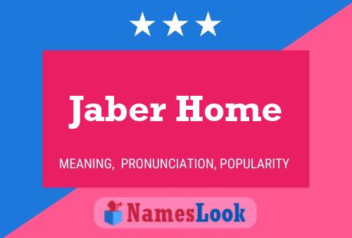 ملصق اسم Jaber Home