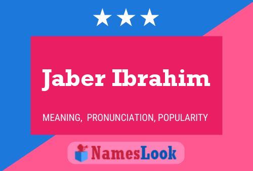 ملصق اسم Jaber Ibrahim