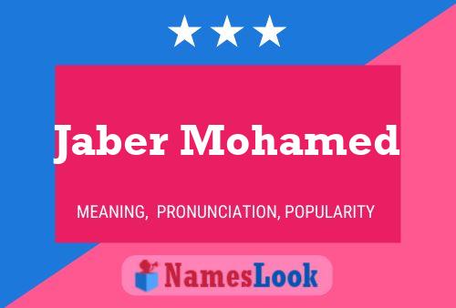 ملصق اسم Jaber Mohamed