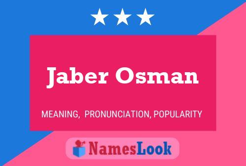 ملصق اسم Jaber Osman