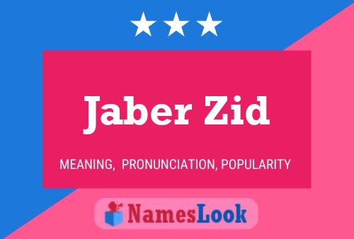 ملصق اسم Jaber Zid