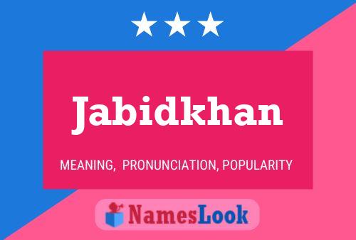 ملصق اسم Jabidkhan