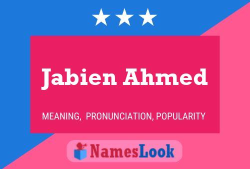 ملصق اسم Jabien Ahmed