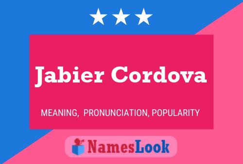 ملصق اسم Jabier Cordova